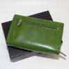 Dámská zelená kožená peněženka BELLUGIO s monogramem a vlastním textem
