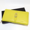 Dámská žlutá kožená peněženka na zip BELLUGIO Leather s monogramem a vlastním textem
