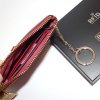 Dámská červená kožená peněženka na zip BELLUGIO Leather s monogramem a vlastním textem
