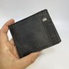 Černá SLIM 2v1 kožená peněženka BEORIGINAL Leather s monogramem (ražba)