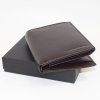 Pánská hnědá kožená peněženka Bellugio Leather RFID s monogramem (ražba)
