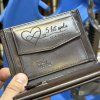 Pánská hnědá kožená peněženka Bellugio Leather RFID s monogramem (ražba)  + Akce - zlatá mince Pro štěstí ZDARMA