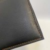 Černá hnědá SLIM kožená peněženka BEORIGINAL Leather s monogramem (ražba)