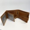 Pánský kožený set EXCLUSIVE RFID Premium Leather hnědý kožená peněženka a kožený pásek s monogramem (ražba)