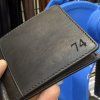 Pánská hnědá kožená dolarovka BEORIGINAL Leather s monogramem (ražba)  + Akce - zlatá mince Pro štěstí ZDARMA