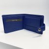 Pánská modrá kožená peněženka RFID BEORIGINAL Leather s monogramem (ražba)