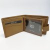 Pánská hnědá kožená peněženka RFID BEORIGINAL Leather s monogramem (ražba)