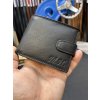 Pánská černá kožená peněženka RFID BEORIGINAL Leather s monogramem (ražba)  + Akce - zlatá mince Pro štěstí ZDARMA