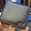 Pánská černá kožená peněženka RFID BEORIGINAL Leather s monogramem (ražba)  + Akce - zlatá mince Pro štěstí ZDARMA