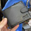 Pánská černá kožená peněženka RFID BEORIGINAL Leather s monogramem (ražba)  + Akce - zlatá mince Pro štěstí ZDARMA
