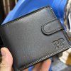 Pánská černá kožená peněženka RFID BEORIGINAL Leather s monogramem (ražba)  + Akce - zlatá mince Pro štěstí ZDARMA
