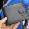 Pánská černá kožená peněženka RFID BEORIGINAL Leather s monogramem (ražba)  + Akce - zlatá mince Pro štěstí ZDARMA