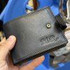 Pánská černá kožená peněženka RFID BEORIGINAL Leather s monogramem (ražba)  + Akce - zlatá mince Pro štěstí ZDARMA