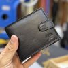 Pánská černá kožená peněženka RFID BEORIGINAL Leather s monogramem (ražba)  + Akce - zlatá mince Pro štěstí ZDARMA