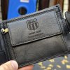 Pánská černá kožená peněženka RFID BEORIGINAL Leather s monogramem (ražba)  + Akce - zlatá mince Pro štěstí ZDARMA