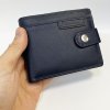 Pánská modrá kožená peněženka RFID BEORIGINAL Leather s monogramem (ražba)