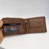 Pánská hnědá kožená peněženka RFID BEORIGINAL Leather s monogramem (ražba)