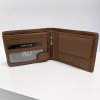 Pánská hnědá kožená peněženka RFID BEORIGINAL Leather s monogramem (ražba)