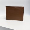 Pánská hnědá kožená peněženka RFID BEORIGINAL Leather s monogramem (ražba)
