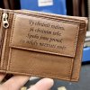 Pánská hnědá kožená peněženka BEORIGINAL Leather RFID s vlastním monogramem, textem nebo fotkou  + Akce - zlatá mince Pro štěstí ZDARMA