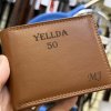 Pánská hnědá kožená peněženka BEORIGINAL Leather RFID s vlastním monogramem, textem nebo fotkou  + Akce - zlatá mince Pro štěstí ZDARMA