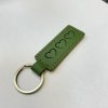 Zelená kožená klíčenka BEORIGINAL Leather s vlastním textem  Možnost gravírování z obou stran