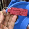 Červená kožená klíčenka BEORIGINAL Leather s vlastním textem  Možnost gravírování z obou stran