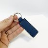 Modrá kožená klíčenka BEORIGINAL Leather s vlastním textem