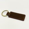 Tmavě hnědá kožená klíčenka BEORIGINAL Leather s vlastním textem