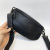 Dámská černá kožená ledvinka BELLUGIO Leather | velikost S malá