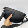 Dámská černá kožená ledvinka BELLUGIO Leather | velikost S malá
