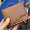 Pánská hnědá SOFT kožená peněženka RFID BEORIGINAL Leather s monogramem (ražba)  + Akce - zlatá mince Pro štěstí ZDARMA
