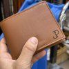 Pánská hnědá SOFT kožená peněženka RFID BEORIGINAL Leather s monogramem (ražba)  + Akce - zlatá mince Pro štěstí ZDARMA