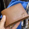 Pánská hnědá SOFT kožená peněženka RFID BEORIGINAL Leather s monogramem (ražba)  + Akce - zlatá mince Pro štěstí ZDARMA