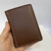 Pánská tmavě hnědá SOFT kožená peněženka RFID BEORIGINAL Leather s monogramem (ražba)