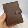 Pánská tmavě hnědá SOFT kožená peněženka RFID BEORIGINAL Leather s monogramem (ražba)