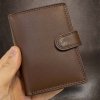 Pánská tmavě hnědá SOFT kožená peněženka RFID BEORIGINAL Leather s monogramem (ražba)