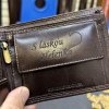 Pánská tmavě hnědá kožená peněženka ROYAL Leather RFID s vlastním monogramem, textem nebo fotkou  + Akce - zlatá mince Pro štěstí ZDARMA