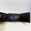 Pánská tmavě hnědá kožená peněženka ROYAL Leather s monogramem (ražba)