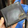 Pánská černá kožená peněženka ROYAL Leather s monogramem (ražba)  + Akce - zlatá mince Pro štěstí ZDARMA