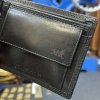 Pánská černá kožená peněženka ROYAL Leather RFID s vlastním monogramem, textem nebo fotkou  + Akce - zlatá mince Pro štěstí ZDARMA