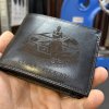 Pánská černá kožená peněženka ROYAL Leather RFID s vlastním monogramem, textem nebo fotkou  + Akce - zlatá mince Pro štěstí ZDARMA