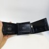 Pánská černá kožená peněženka ROYAL Leather RFID s vlastním monogramem, textem nebo fotkou