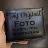 Pánská černá kožená peněženka ROYAL Leather RFID s vlastním monogramem, textem nebo fotkou