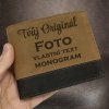 Pánská výjimečná kožená peněženka COMBO Leather s monogramem a vlastním textem