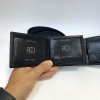 Pánský kožený set černý EXCLUSIVE RFID ROYAL Leather kožená peněženka a kožený pásek s monogramem (ražba)