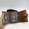 Pánský kožený hnědý set NAPPA BEORIGINAL Leather kožená peněženka a kožený pásek s monogramem (ražba)