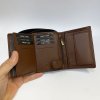 Pánský kožený tmavě hnědý set NAPPA BEORIGINAL Leather kožená peněženka a kožený pásek s monogramem (ražba)