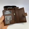 Pánský kožený tmavě hnědý set NAPPA BEORIGINAL Leather kožená peněženka a kožený pásek s monogramem (ražba)