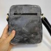 Pánská malá černá WILD Leather kožená crossbody messenger taška přes rameno | velikost S malá